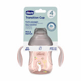 Chicco tasse transition bec souple silicone 4m+ pingouin Rose 00006911150000