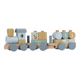 Little Dutch Forest Friends train à blocs bleu LD7254