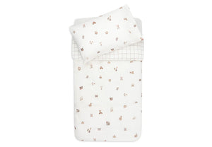 Jollein housse de couette et taie 100x140cm Animal Friends 003-005-68154
