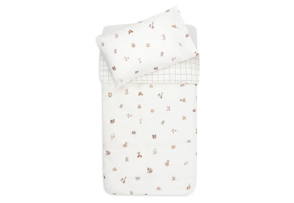Jollein housse de couette et taie 100x140cm Animal Friends 003-005-68154