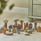 Little Dutch blocs de construction en bois Safari Friends vert LD7445