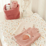 Little Dutch drap tétra lot de 2 70x70 cm rose blooming safari Safari Friends TE51856047