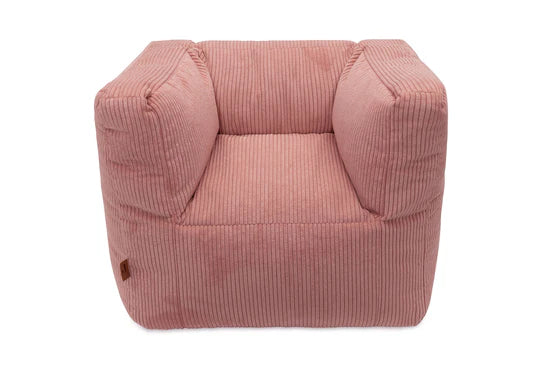 Jollein pouf pour enfants en velours côtelé wild rose 028-543-68083