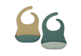Jollein bavoir silicone Jade Shades (lot de 2) 029-007-68186