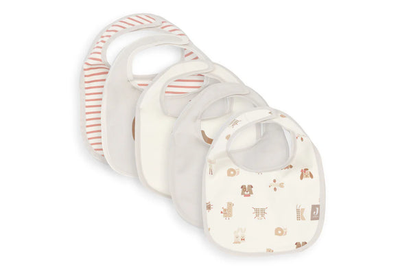 Jollein bavoirs waterproof Animal Friends (lot de 5) 029-566-68154