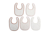 Jollein bavoir jersey impermeable Soft Plumes (lot de 5) 029-566-68200