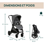 Chicco poussette Bellagio black satin 05087136450000 (EXPO) (UNIQUEMENT RETRAIT EN MAGASIN)