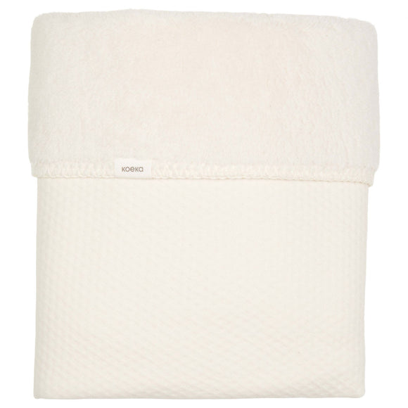 Koeka Couverture berceau teddy Elim 75x100cm warm white 1021-0001-108