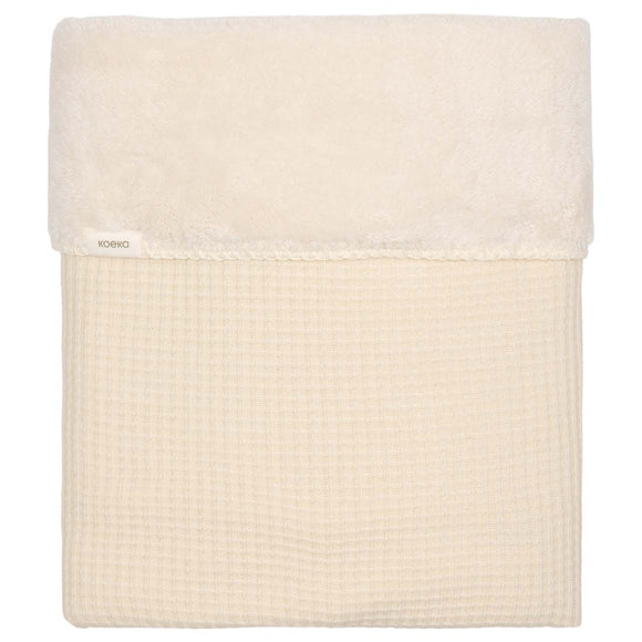 Koeka couverture de berceau 75x100cm teddy Malaga warm white 1027-0001 col 108