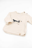 Bamboom sweat Teckel blanc chaud coton bio