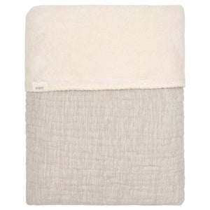 Koeka couverture berceau 75x100cm teddy Rivoli stone/warm white 1080-0001 col 618