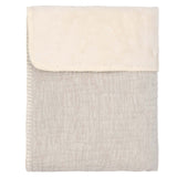Koeka couverture berceau 75x100cm teddy Rivoli stone/warm white 1080-0001 col 618