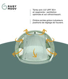 Babymoov tente anti-uv rafraichissante Moov & Protect green lagoon A038219