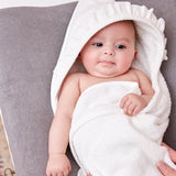 Meyco Baby cape de bain ruffle offwhite 80x80cm 492001