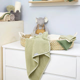 Meyco Baby cape de bain 75x75cm Popcorn soft olive 112.205.70.03