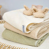 Meyco Baby cape de bain 75x75cm Popcorn sand 112.205.62.03