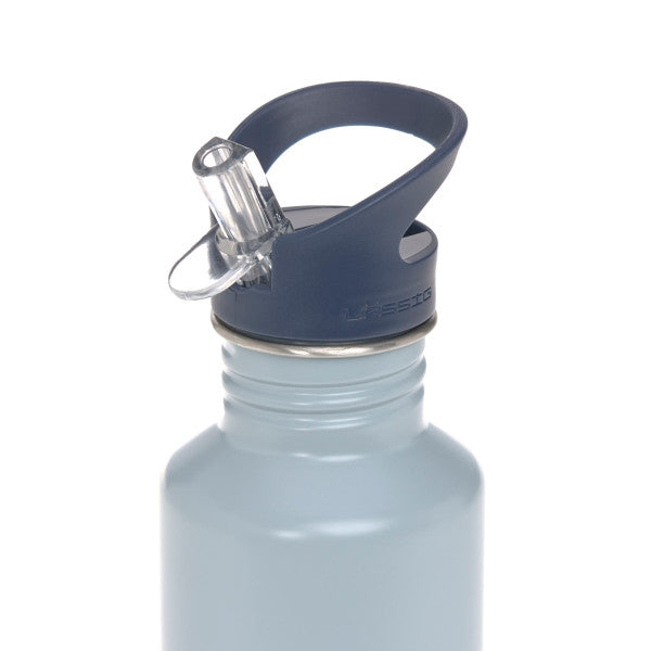 Gourde Enfant LÄSSIG 500ml Acier Inox - Sans BPA, Anti-Fuite - Bleu Clair