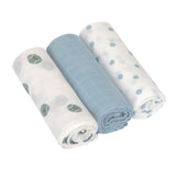 Lassig draps tétra 80x80cm Tiny Team pale blue (lot de 3) 13120014027