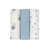 Lassig draps tétra 80x80cm Tiny Team pale blue (lot de 3) 13120014027