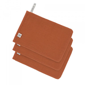 Lassig Gants de toilette en mousseline (3 pcs), rouille 1312017621
