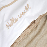Meyco Baby couverture tricotée avec doublure teddy 75x100cm sand melange 2735020