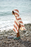Lassig poncho de plage anti-uv 12-36m stripes clay/sea salt 14330033312