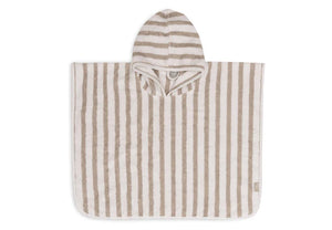 Jollein poncho de bain stripe éponge olive green 533-550-67058