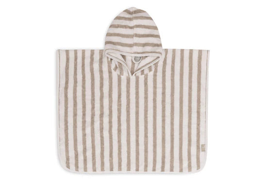 Jollein poncho de bain stripe éponge olive green 533-550-67058