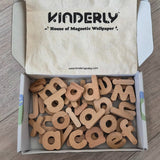 Kinderly alphabet magnétique en bois (40 pièces) KINAL