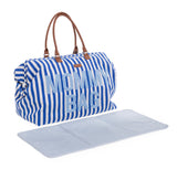 Childhome sac à langer Mommy bag stripes electric blue/light blue CWMBBSTBL