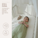 Meyco Baby drap-housse en gaze de coton prélavée offwhite 239.000.19.03