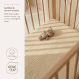 Meyco Baby drap-housse en gaze de coton prélavée soft sand 239.000.62.03