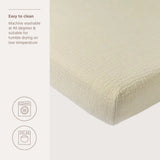 Meyco Baby drap-housse en gaze de coton prélavée soft sand 239.000.62.03