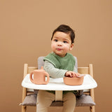 Meyco Baby bavoirs en éponge à scratch off white/soft green/forest green (lot de 3) 611346