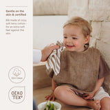 Meyco Baby bavoirs en éponge à scratch off natural/soft sand/taupe (lot de 3) 240.000.DB.02C