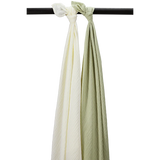 Meyco Baby draps tétra 120x120cm natural/soft olive (lot de 2) 152.000CM.06.M2