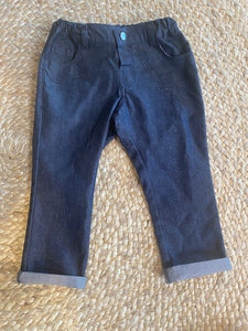 Leo pantalons jeans foncé (taille 36 mois) 04/614025