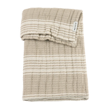 Meyco Baby couverture jacquard en gaze de coton 75x100cm stripe sand 306.132.33.01