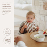 Meyco Baby bavoirs en éponge rayés (lot de 3) taupe 312.253.31.02C