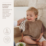 Meyco Baby bavoirs en éponge rayés (lot de 3) taupe 312.253.31.02C
