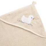 Meyco Baby cape de bain brodée canard soft sand 320.131.62.01