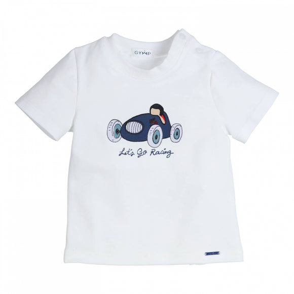 Gymp T-shirt Aerobic Let's go racing blanc 353-4443-20