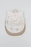Bamboom bavoir boomy's world white/ sand/nude old pink (lot de 3) 422-124