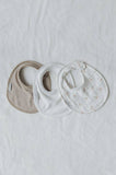 Bamboom bavoir boomy's world white/sand/rosehip (lot de 3) 422-512