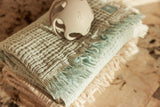 Jollein couverture gaze de Coton Fringe stripe 75x100cm biscuit 516-511-68090
