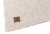 Jollein couverture berceau 75x100cm check knit oatmeal/teddy fleece 517-511-68040