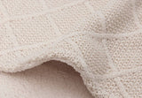 Jollein couverture berceau 75x100cm check knit oatmeal/teddy fleece 517-511-68040