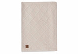 Jollein couverture berceau 75x100cm check knit oatmeal/teddy fleece 517-511-68040