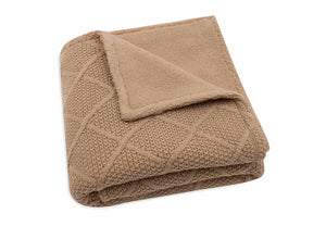 Jollein couverture berceau 75x100cm check Biscuit/teddy fleece 517-511-68041