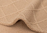Jollein couverture berceau 75x100cm check Biscuit/teddy fleece 517-511-68041